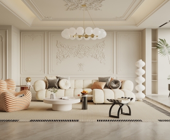 French Style A Living Room-ID:830292943