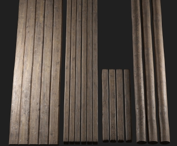 现代木头柱子-ID:967121169