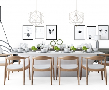 Nordic Style Dining Table And Chairs-ID:755096918