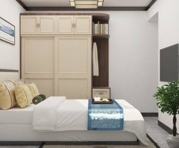 New Chinese Style Bedroom-ID:443629985