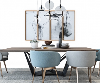 Modern Nordic Style Dining Table And Chairs-ID:875020036