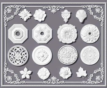 European Style Plaster Carved Top Plate-ID:751640827