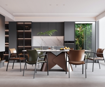 Modern Dining Table And Chairs-ID:288953076