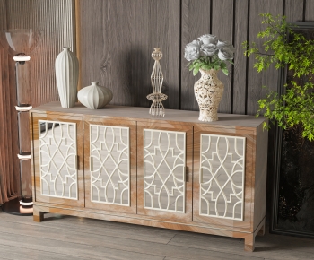 Simple European Style Entrance Cabinet-ID:907229905