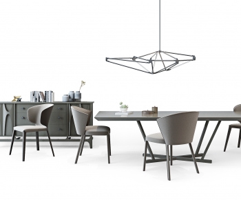 Modern Nordic Style Dining Table And Chairs-ID:578284039