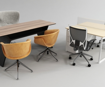 Modern Office Desk And Chair-ID:298485993