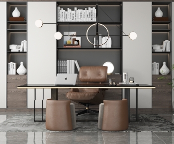 Modern Computer Desk And Chair-ID:272166011