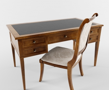 American Style Computer Desk And Chair-ID:214267976