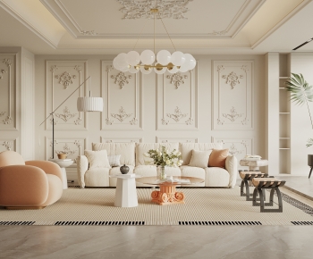 French Style A Living Room-ID:148251153