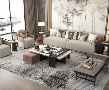 New Chinese Style Sofa Combination-ID:936640988