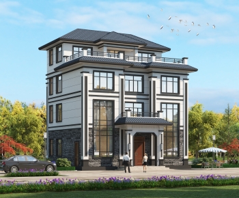 New Chinese Style Detached Villa-ID:630844121
