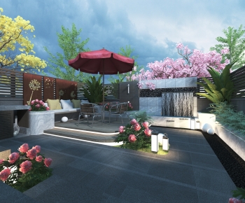 New Chinese Style Courtyard/landscape-ID:395370965