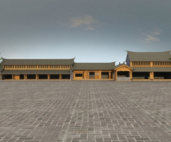 Chinese Style Ancient Architectural Buildings-ID:889187108