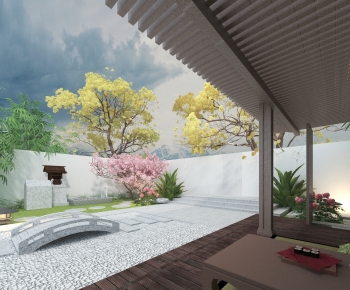 New Chinese Style Courtyard/landscape-ID:695604097