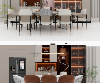 Modern Dining Table And Chairs-ID:496730098