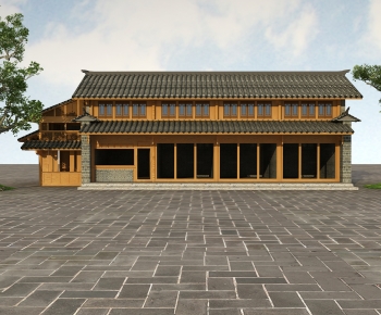 Chinese Style Ancient Architectural Buildings-ID:963764913