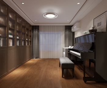 New Chinese Style Piano Room-ID:632277019