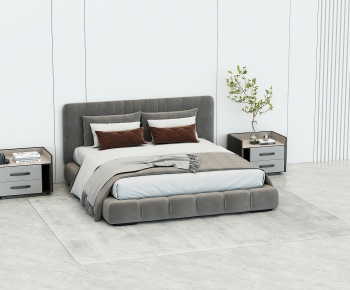 Modern Double Bed-ID:918809891