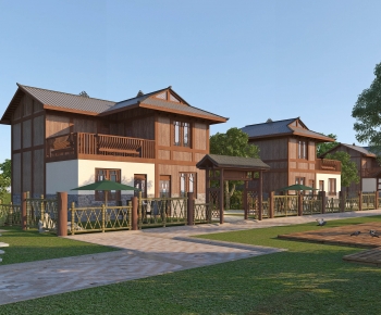 New Chinese Style Villa Appearance-ID:906043058
