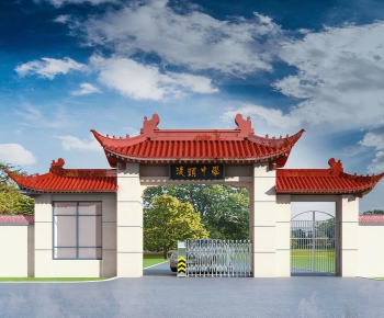Chinese Style Decorated Archway-ID:542449006