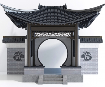 Chinese Style Landscape Wall-ID:379460109