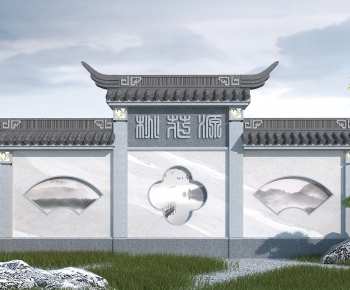 New Chinese Style Landscape Wall-ID:149405003