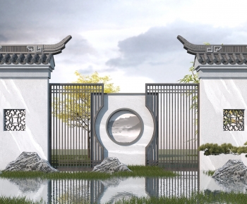 New Chinese Style Landscape Wall-ID:535475976
