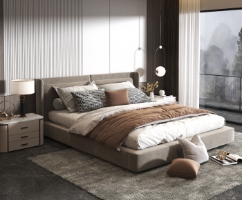 Modern Double Bed-ID:644125943