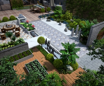 New Chinese Style Courtyard/landscape-ID:779093032