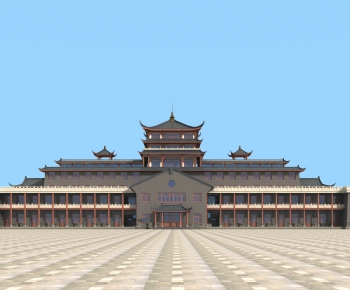 Chinese Style Ancient Architectural Buildings-ID:629520452