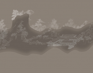中式山水壁画-ID:275661953