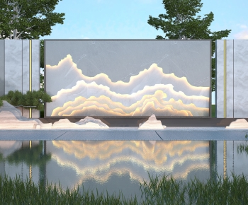New Chinese Style Landscape Wall-ID:729437116