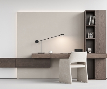 Modern Computer Desk And Chair-ID:913679696