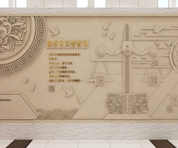 新中式浮雕文化宣传墙-ID:504229175