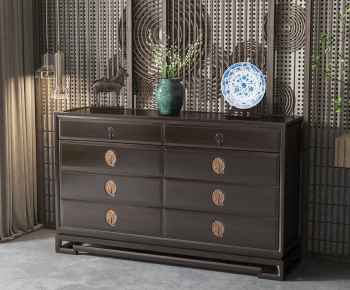 New Chinese Style Side Cabinet/Entrance Cabinet-ID:349581004
