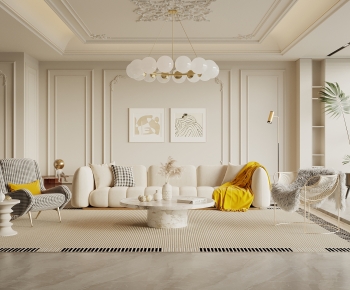 French Style A Living Room-ID:447175981