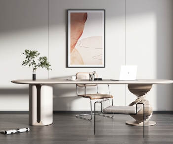 Modern Computer Desk And Chair-ID:942945961