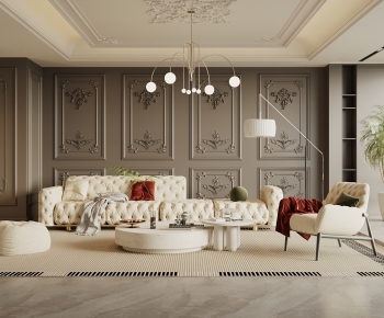 French Style A Living Room-ID:833767898
