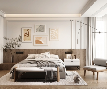 Modern Wabi-sabi Style Bedroom-ID:784300095