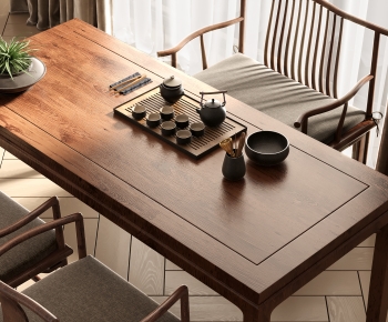 新中式茶桌椅组合-ID:669049989