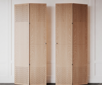 Wabi-sabi Style Wooden Screen Partition-ID:262737046