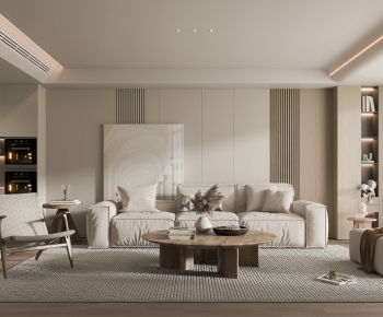 Wabi-sabi Style A Living Room-ID:104984053