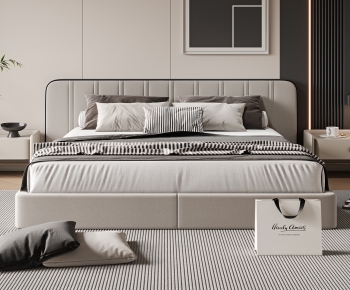 Modern Double Bed-ID:927102099