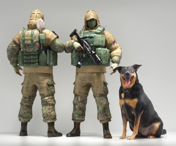 现代士兵特警  警犬-ID:552725081