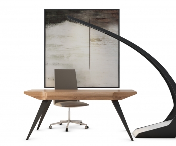 Modern Computer Desk And Chair-ID:244417916