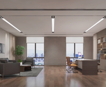 New Chinese Style Manager's Office-ID:144751175