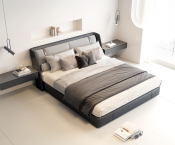 Modern Double Bed-ID:655396945