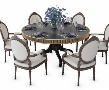 Simple European Style Dining Table And Chairs-ID:149769077