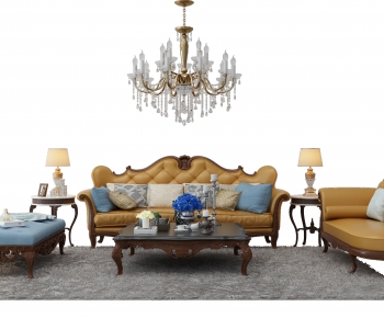 American Style European Style Sofa Combination-ID:517606023