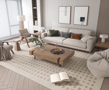 Nordic Style Japanese Style Sofa Combination-ID:624197019
